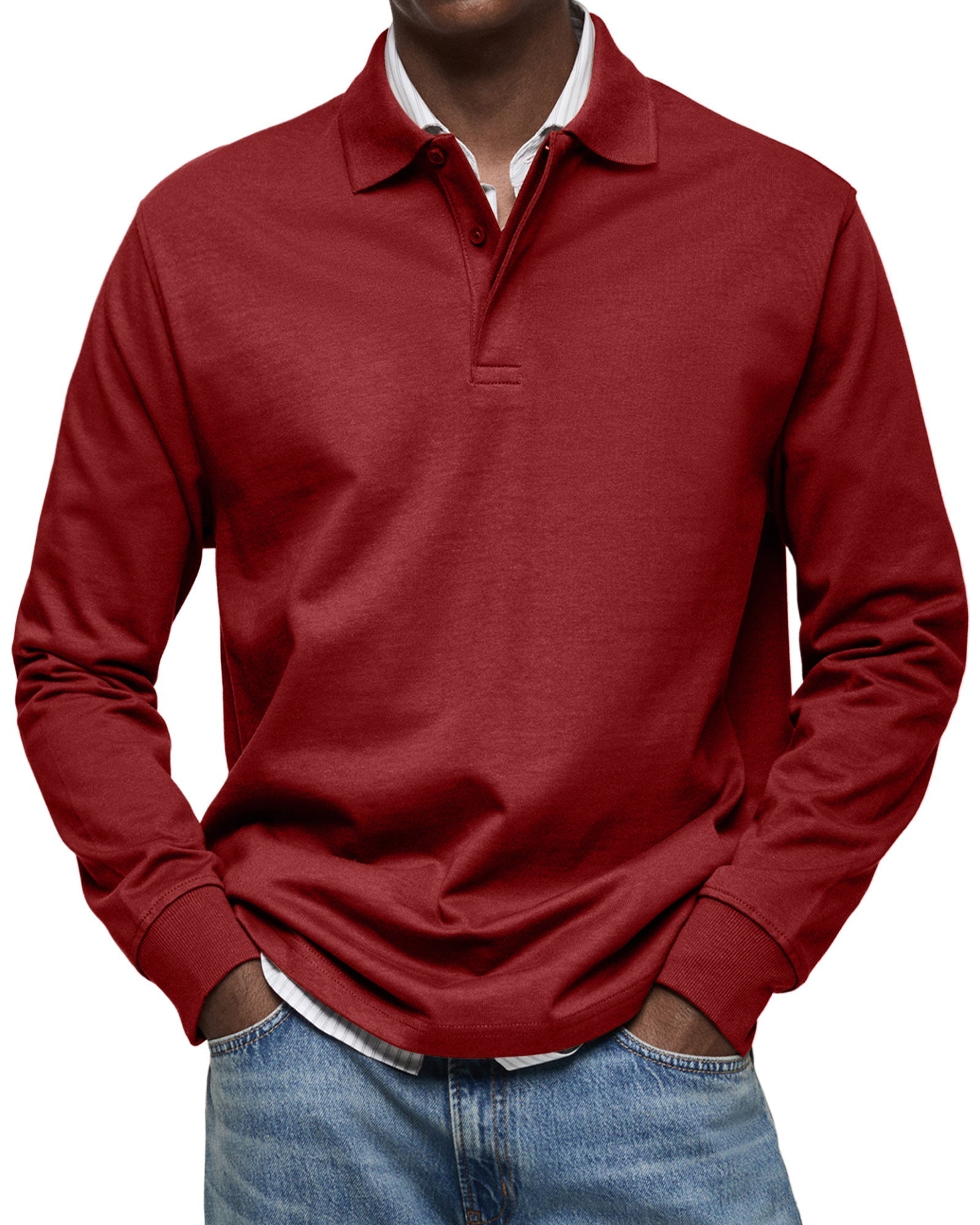 BERGMODE | LUXUS-POLOSHIRT MIT LANGEN ÄRMELN