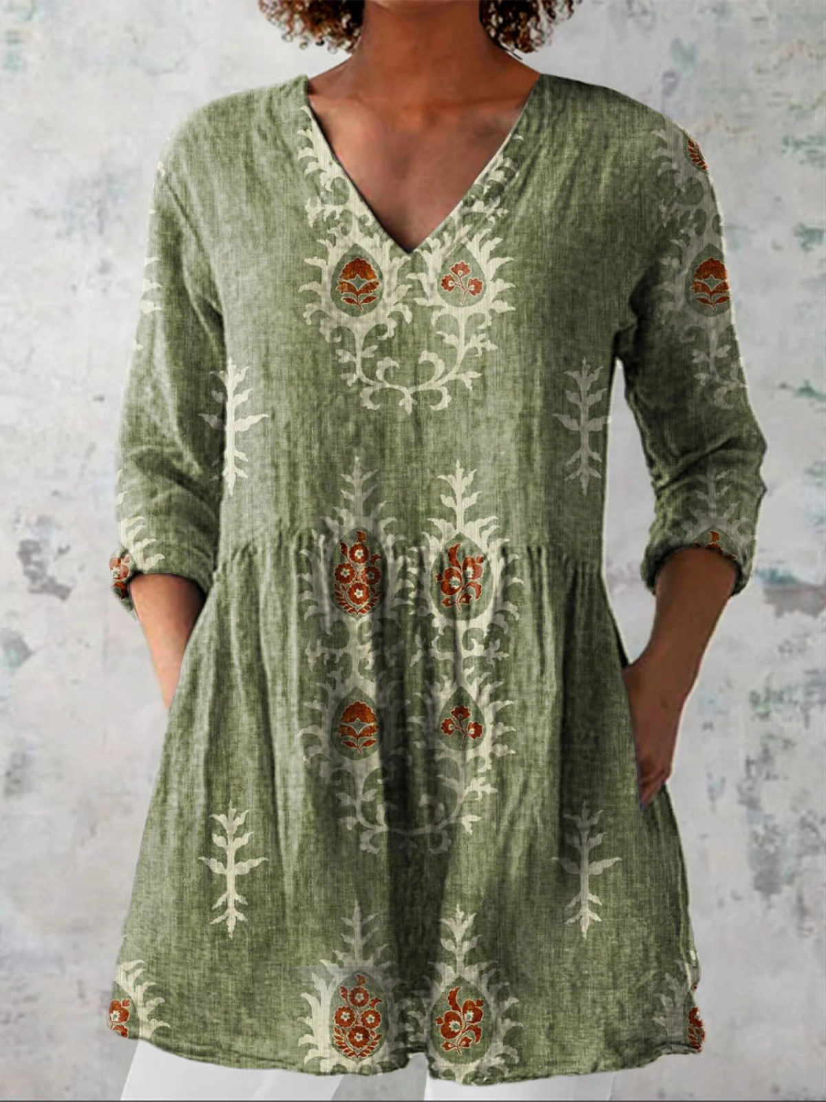 Blair | Lange Bluse mit ausdrucksstarkem Muster