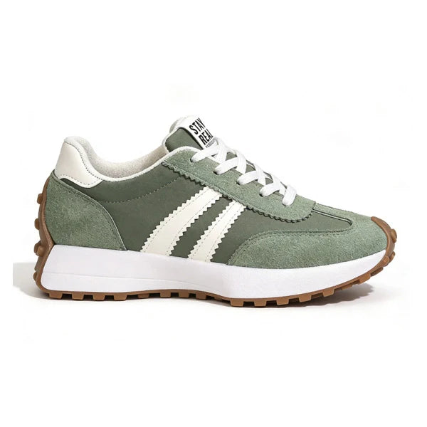 Bleib Echt Retro Plattform Sneakers – Bequeme Wildleder Chunky Sohle Casual Schuhe (Mehrere Farben)