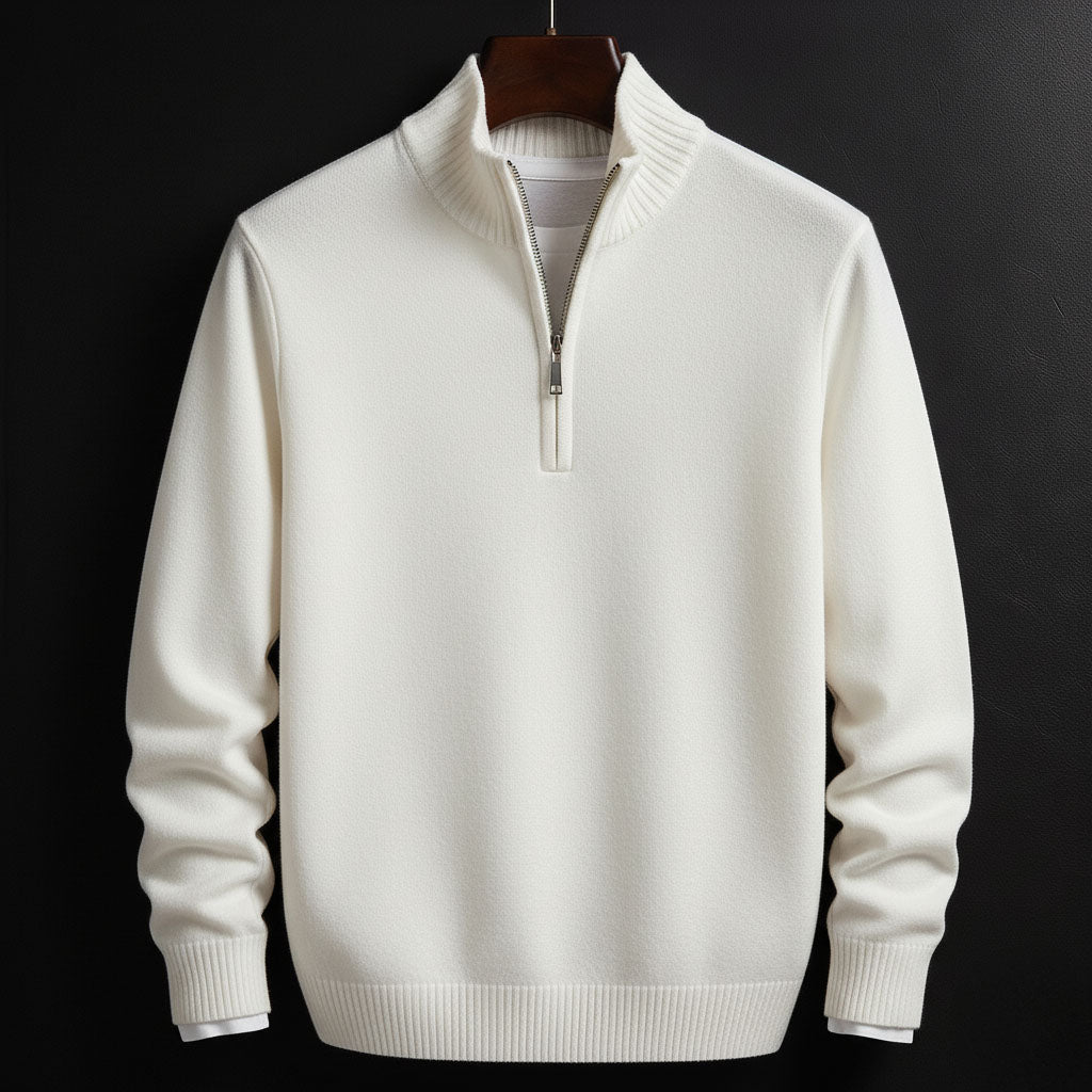 Dorian Cotton Halb-Zip Pullover