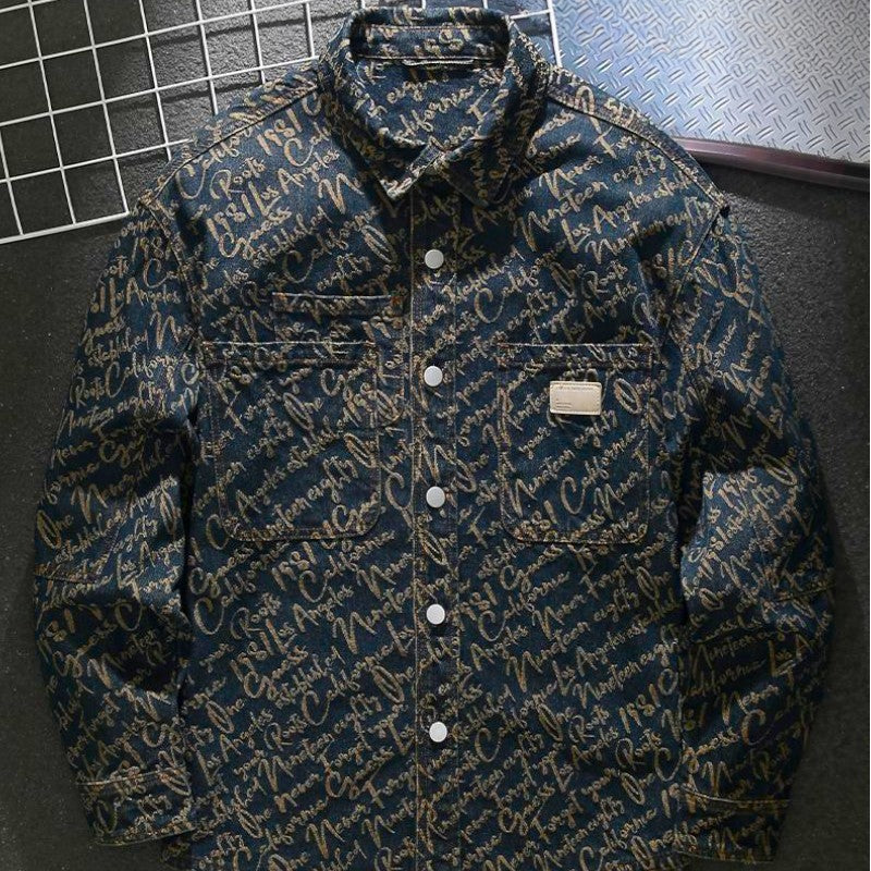 Denim Schrift-Jacke