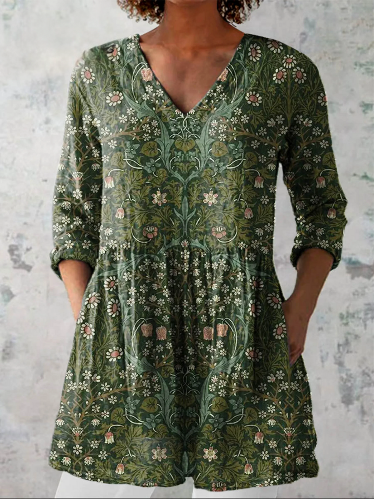 Skye | Lange Bluse mit ausdrucksstarkem Muster