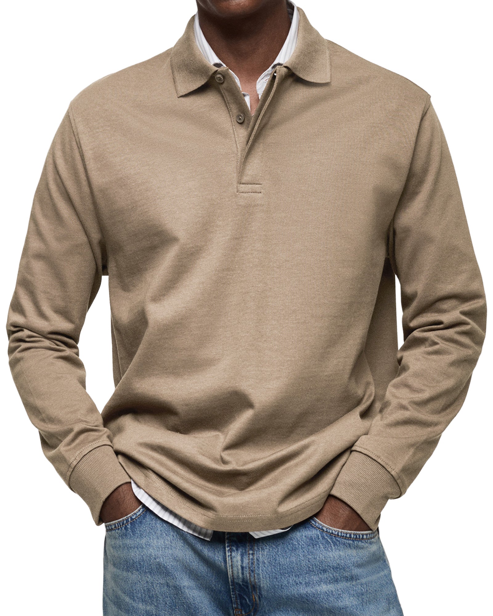 BERGMODE | LUXUS-POLOSHIRT MIT LANGEN ÄRMELN