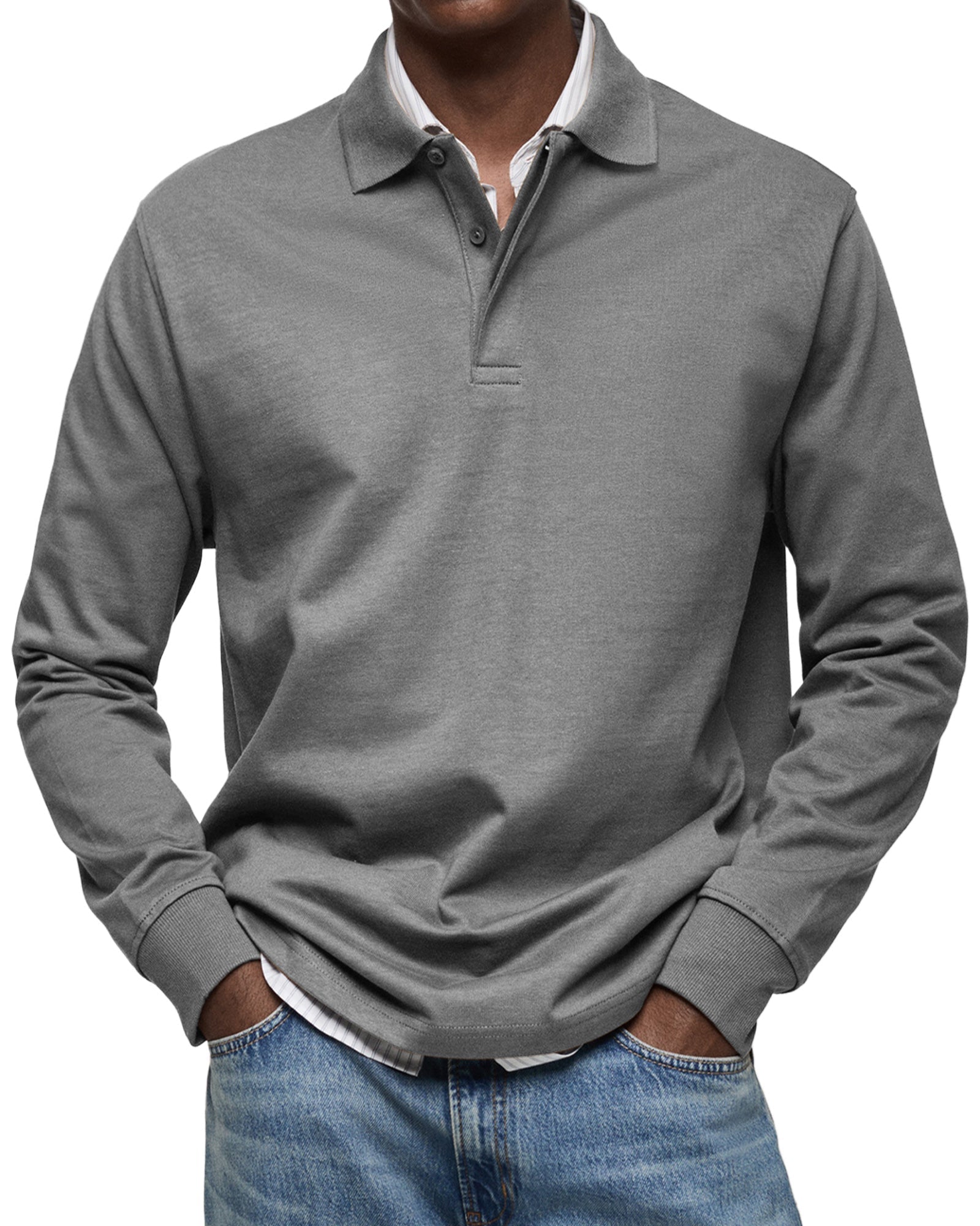 BERGMODE | LUXUS-POLOSHIRT MIT LANGEN ÄRMELN