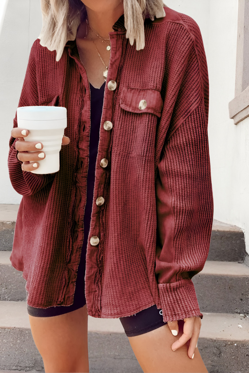 Mila - Weicher Strick-Cardigan mit Waffelmuster