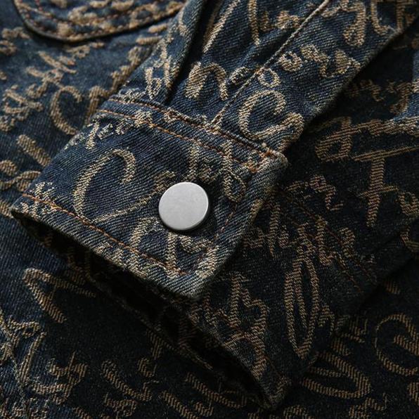 Denim Schrift-Jacke