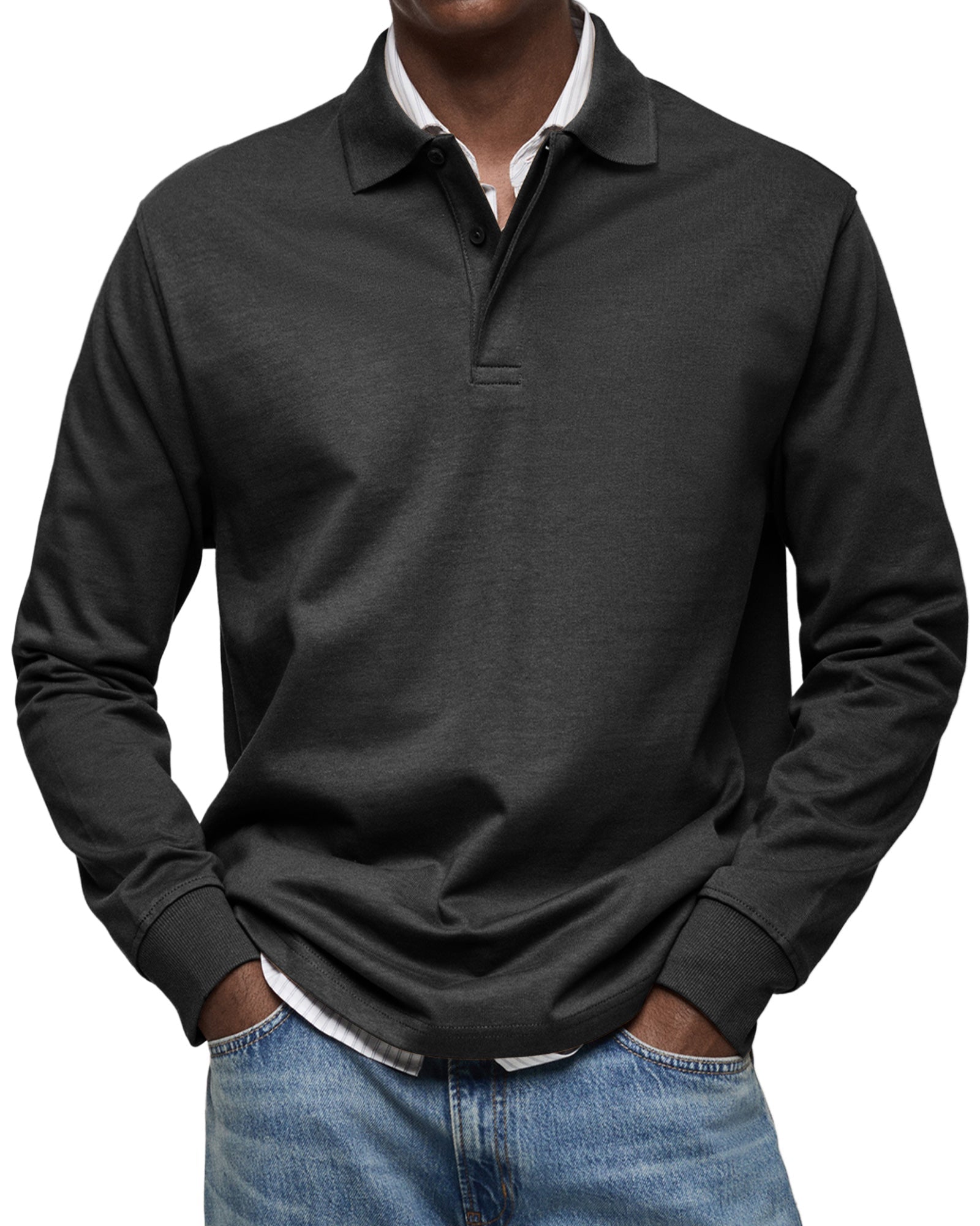 BERGMODE | LUXUS-POLOSHIRT MIT LANGEN ÄRMELN