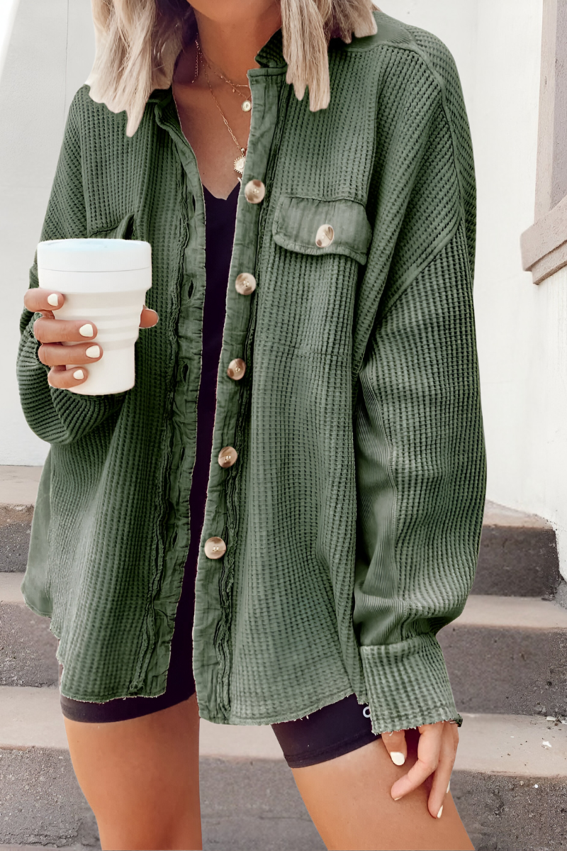 Mila - Weicher Strick-Cardigan mit Waffelmuster