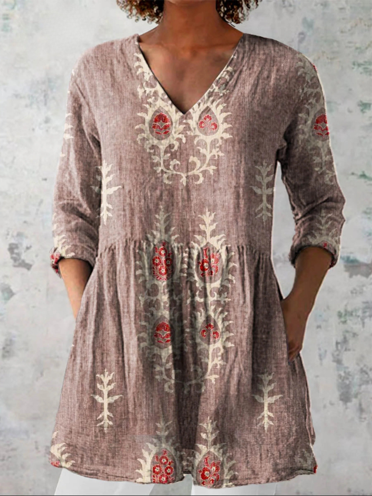 Blair | Lange Bluse mit ausdrucksstarkem Muster