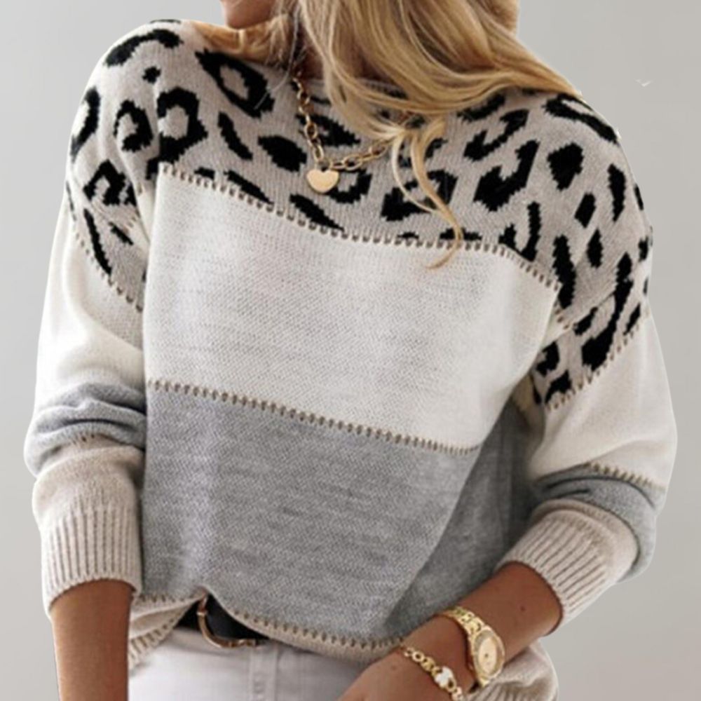 Pascaline | Leopardenmuster Freizeitpullover