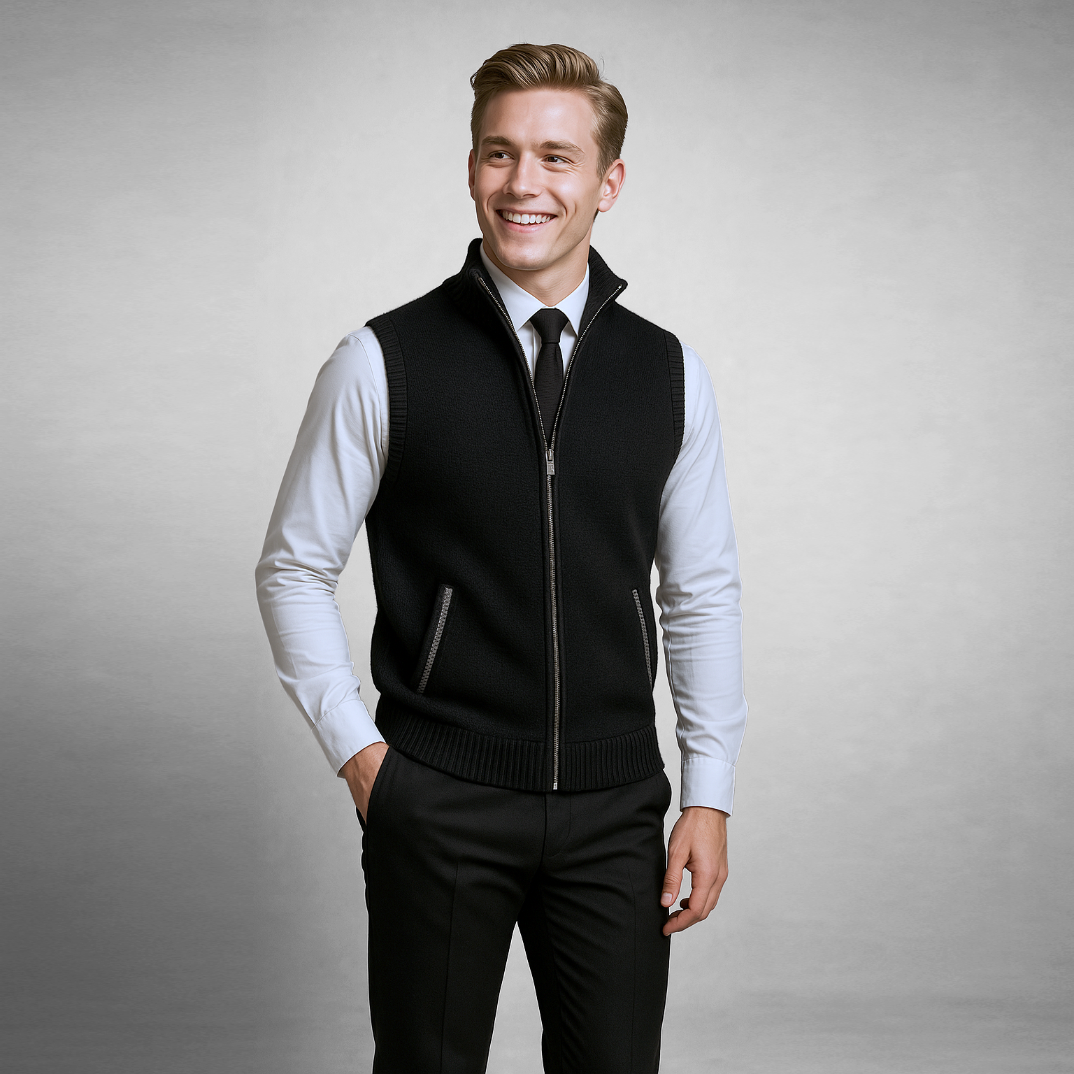 Harrison Vollzip Sweater Weste