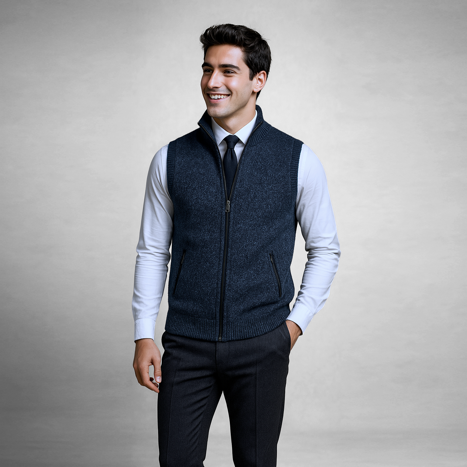 Harrison Vollzip Sweater Weste