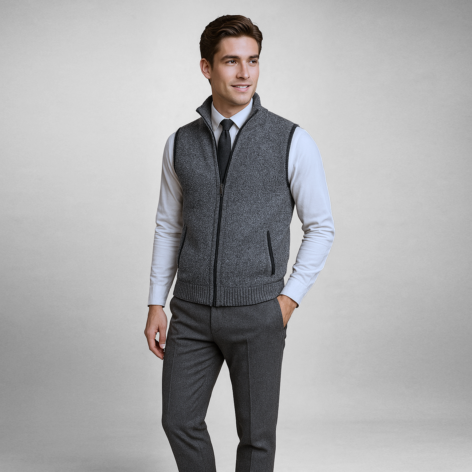 Harrison Vollzip Sweater Weste