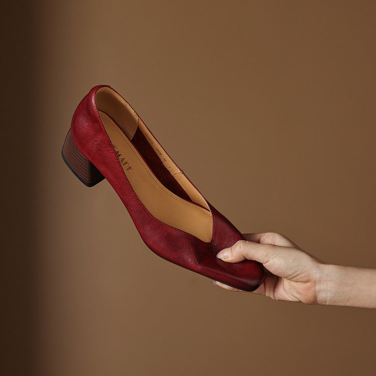 Zila Echtes Leder Absatzschuhe