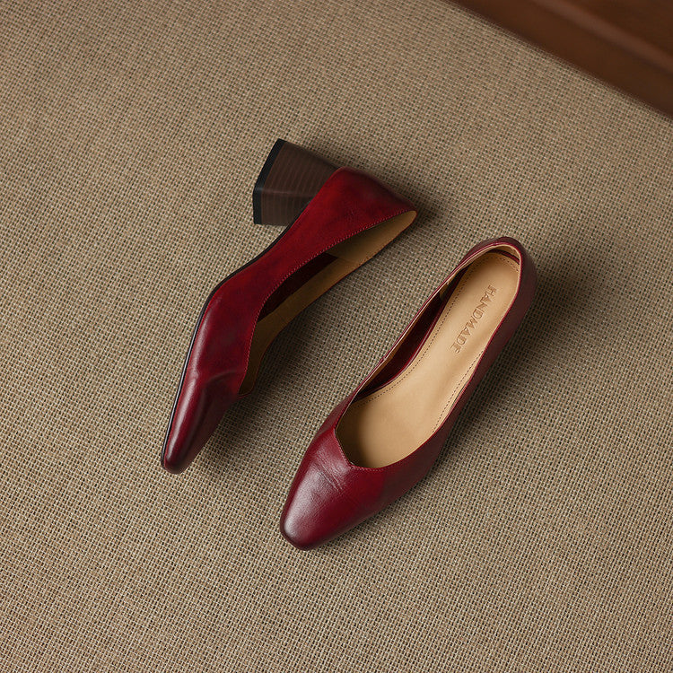 Zila Echtes Leder Absatzschuhe