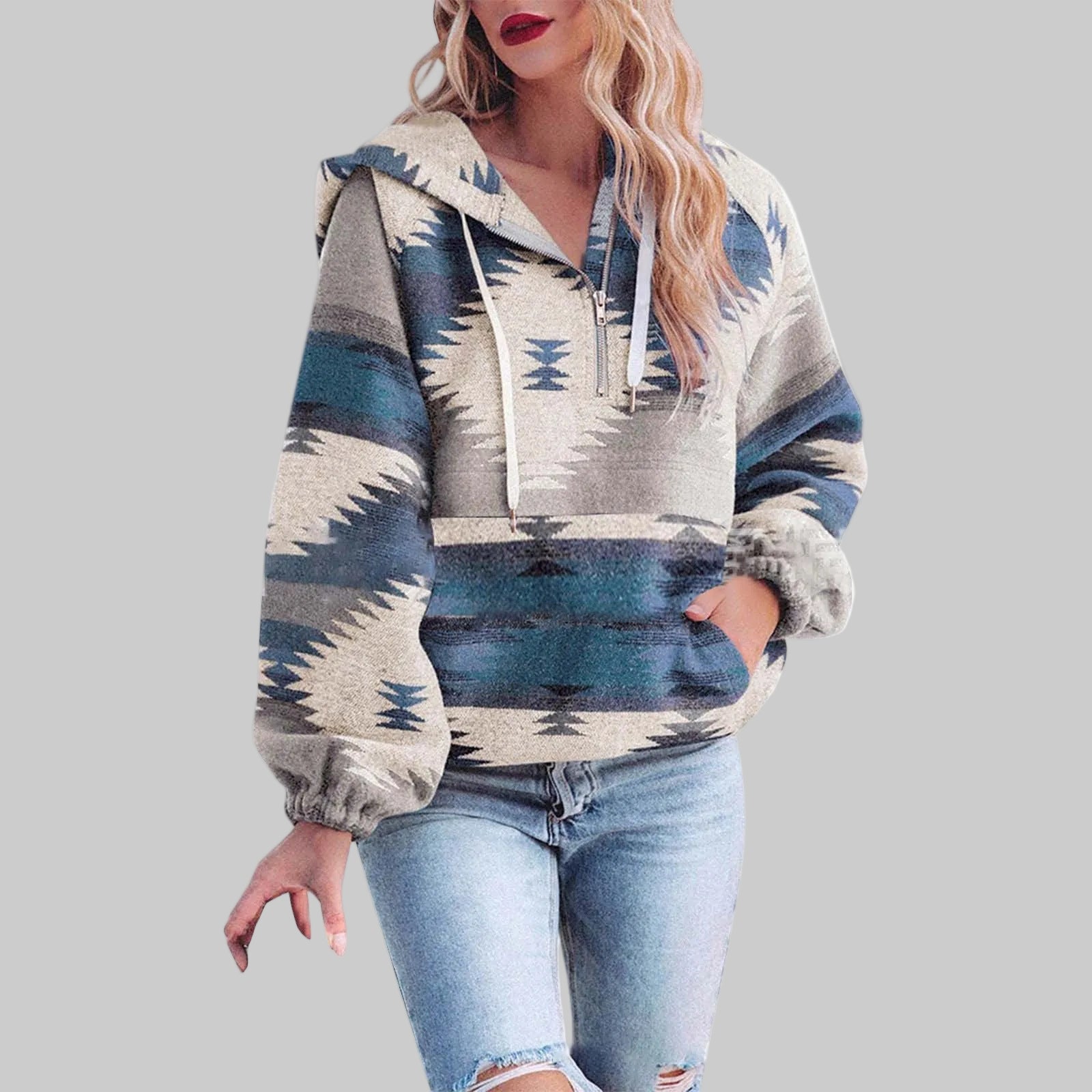 SAKU™ - Bequemer Oversized Zip-Up Hoodie mit langen Ärmeln