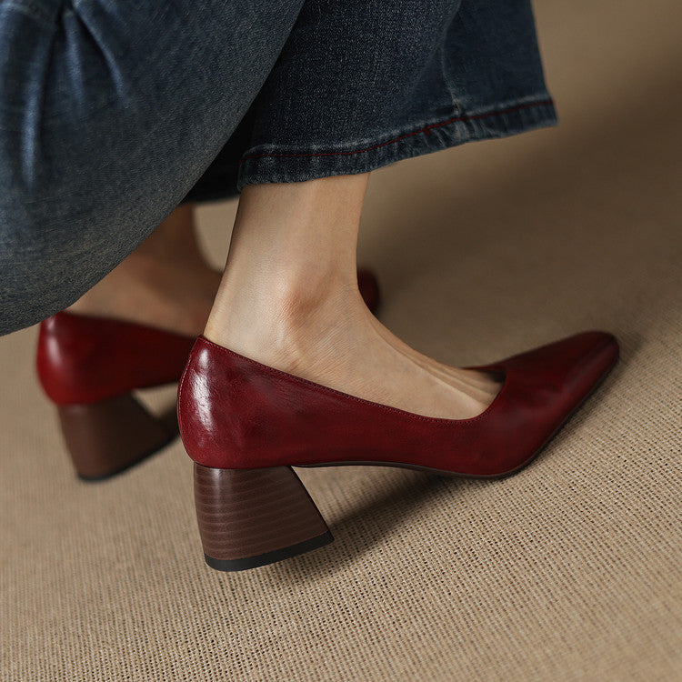 Zila Echtes Leder Absatzschuhe