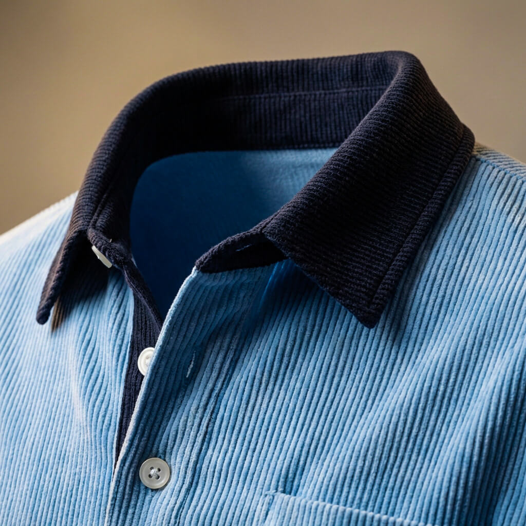 Scott Corduroy Langarm-Polo