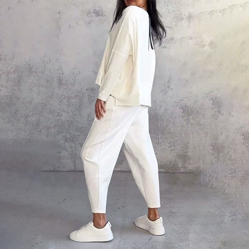 Fashion, Leisure ✨Long Sleeve Round Neck & Pants 2-Piece Set
