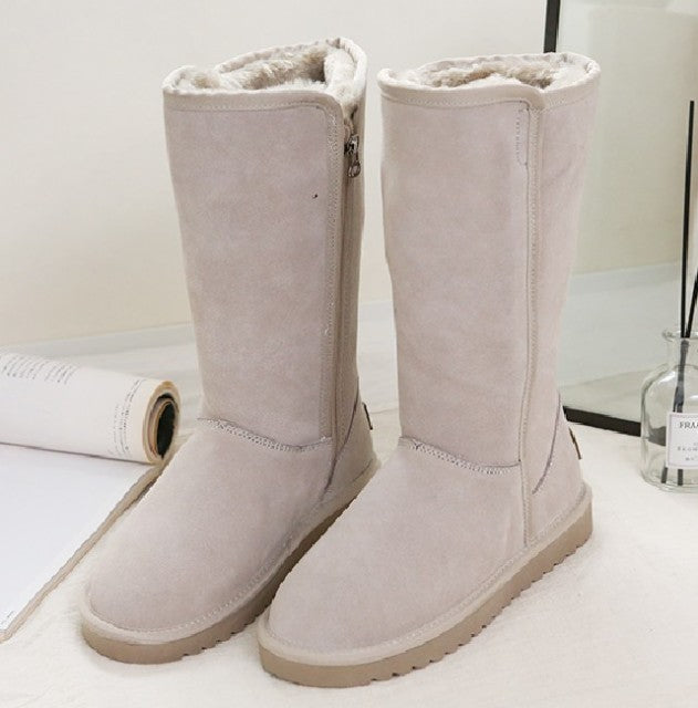 Wildleder Damen Warme Schneestiefel