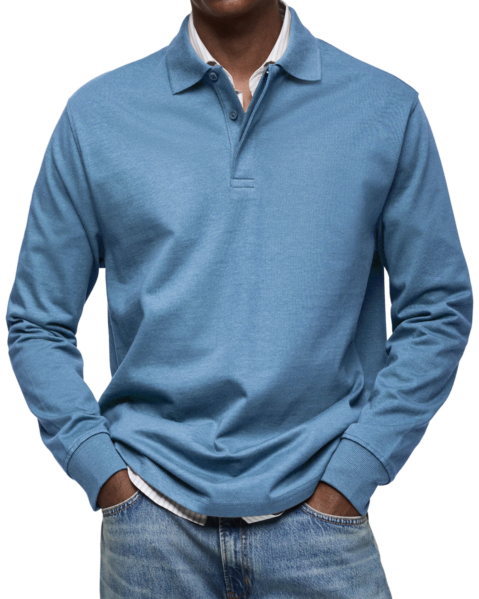 BERGMODE | LUXUS-POLOSHIRT MIT LANGEN ÄRMELN