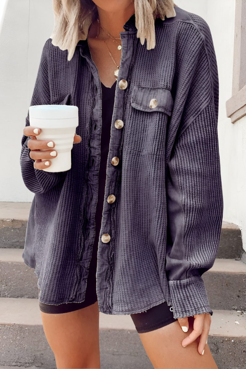 Mila - Weicher Strick-Cardigan mit Waffelmuster