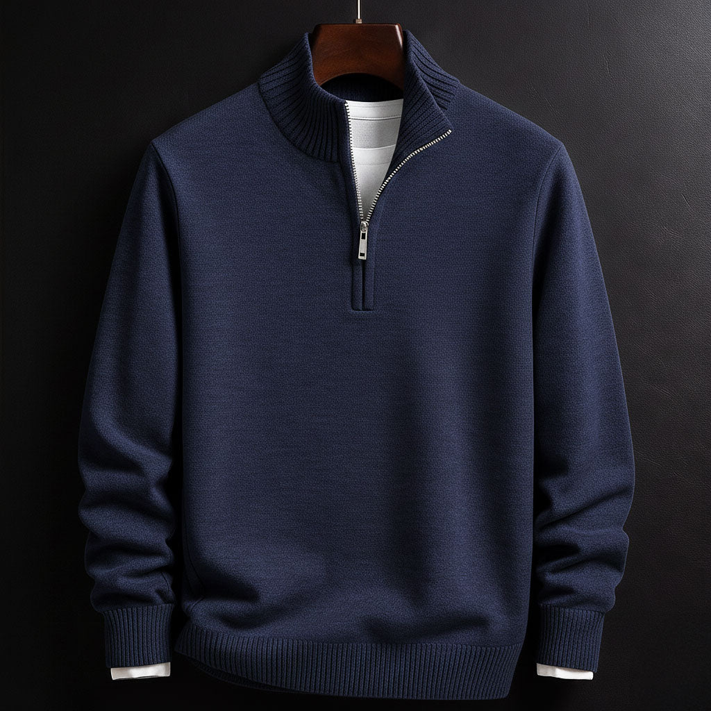 Dorian Cotton Halb-Zip Pullover