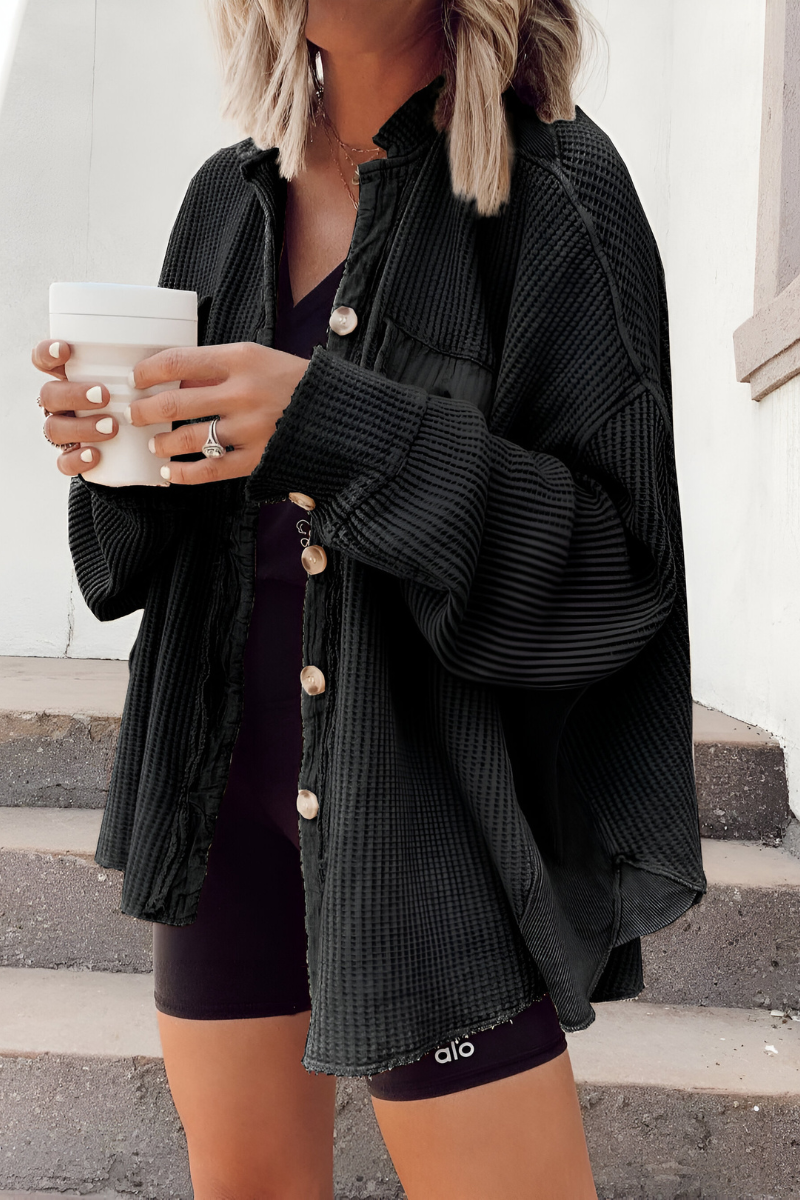Mila - Weicher Strick-Cardigan mit Waffelmuster
