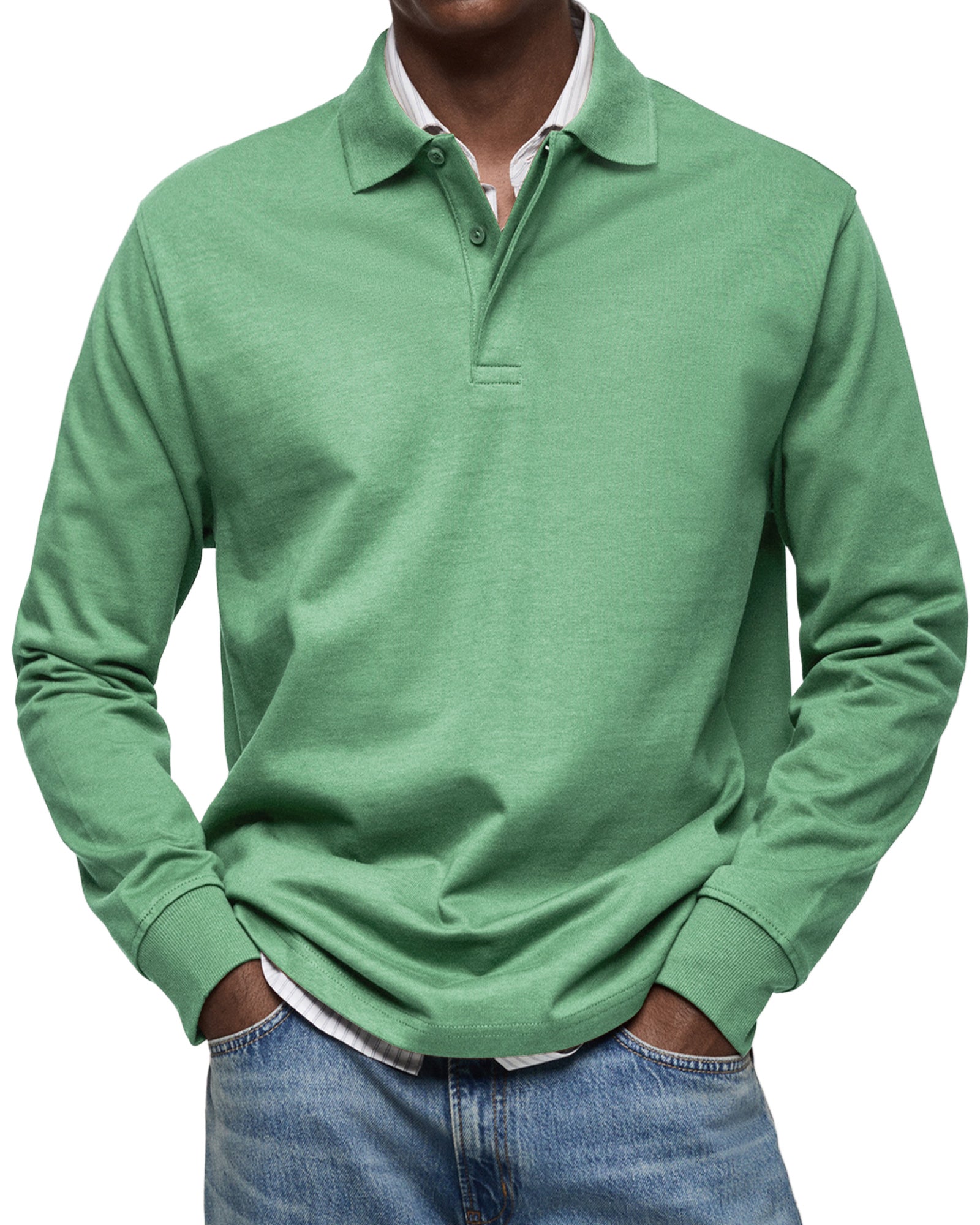 BERGMODE | LUXUS-POLOSHIRT MIT LANGEN ÄRMELN
