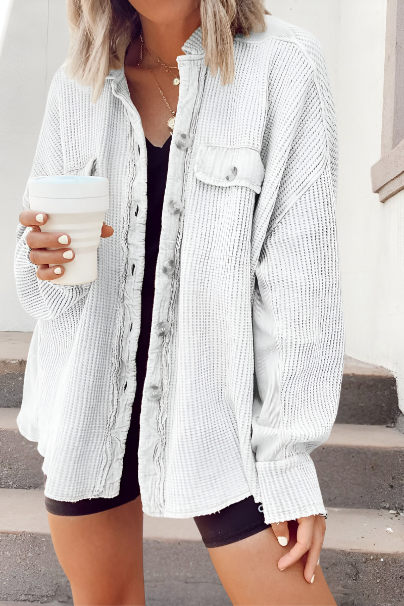 Mila - Weicher Strick-Cardigan mit Waffelmuster