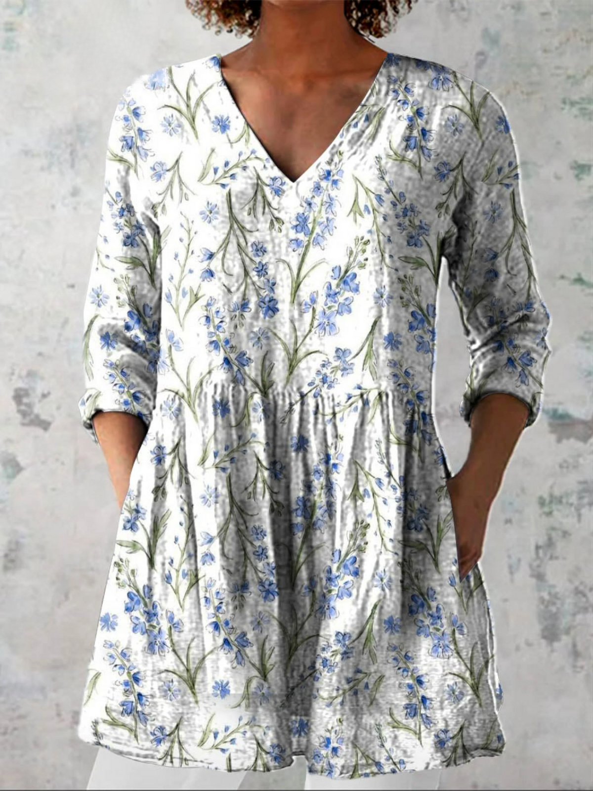 Brielle | Lange Bluse mit ausdrucksstarkem Muster