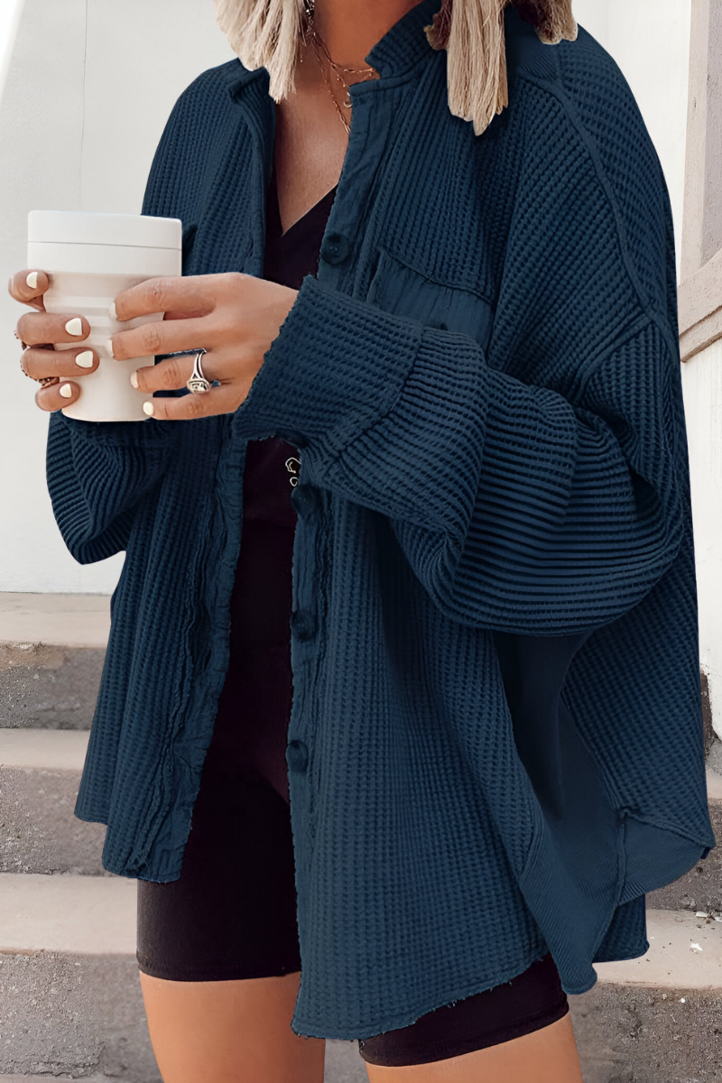 Mila - Weicher Strick-Cardigan mit Waffelmuster
