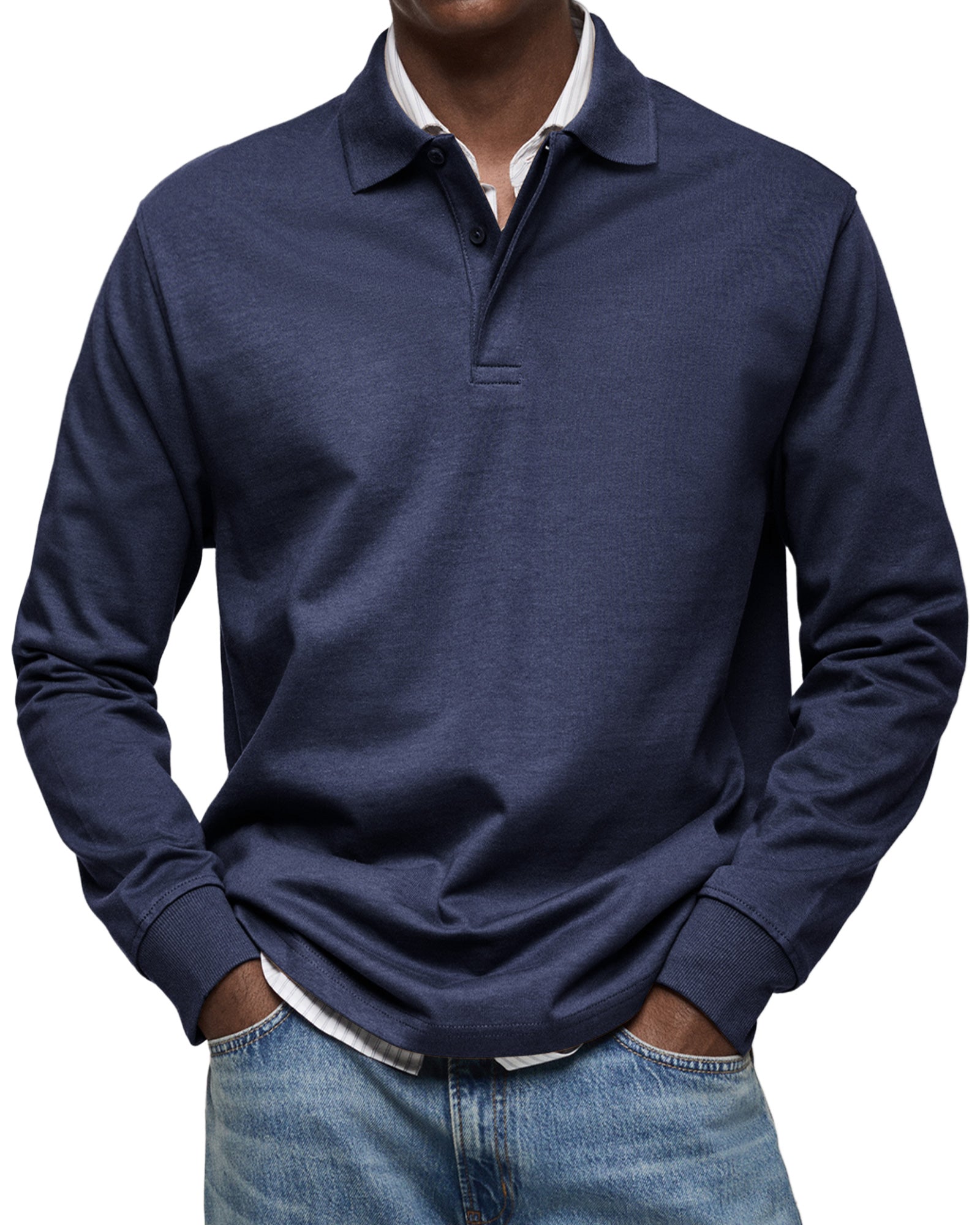 BERGMODE | LUXUS-POLOSHIRT MIT LANGEN ÄRMELN