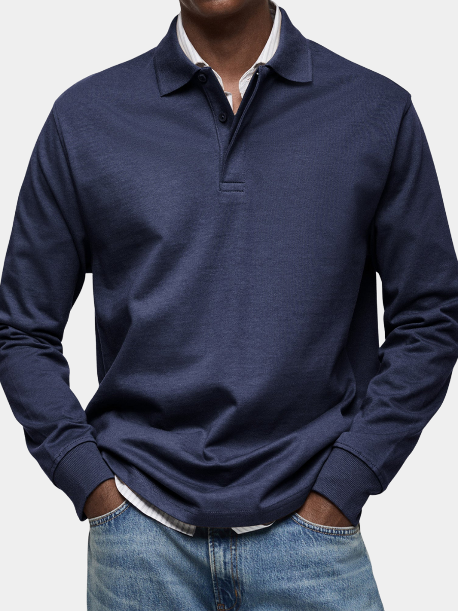 BERGMODE | LUXUS-POLOSHIRT MIT LANGEN ÄRMELN