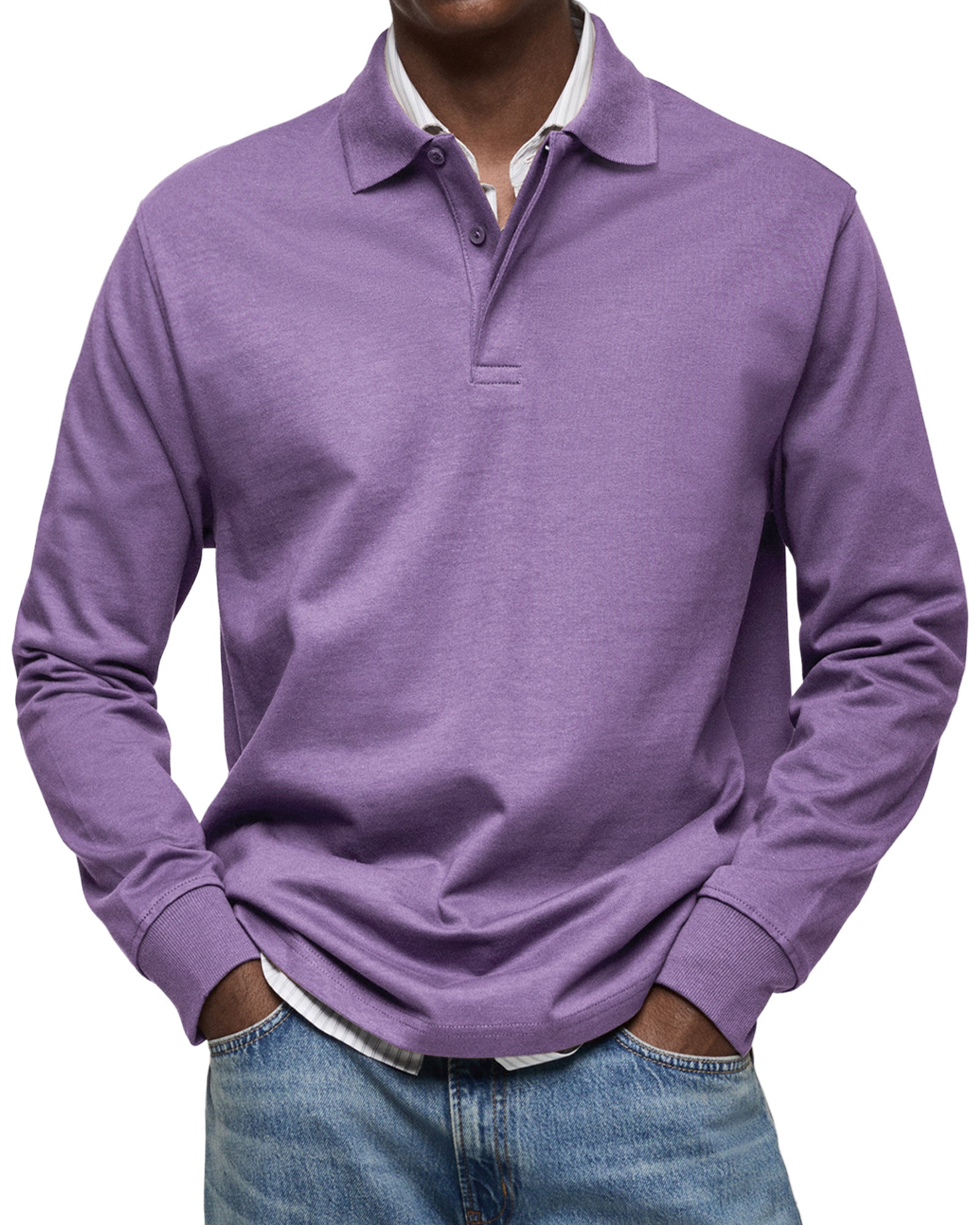 BERGMODE | LUXUS-POLOSHIRT MIT LANGEN ÄRMELN