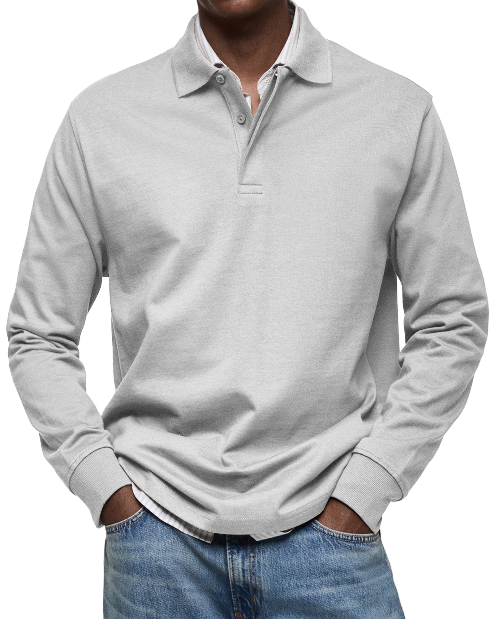 BERGMODE | LUXUS-POLOSHIRT MIT LANGEN ÄRMELN
