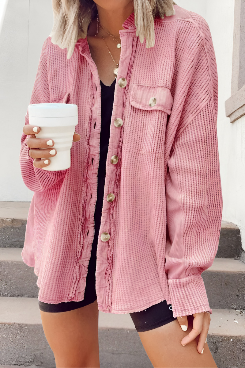 Mila - Weicher Strick-Cardigan mit Waffelmuster