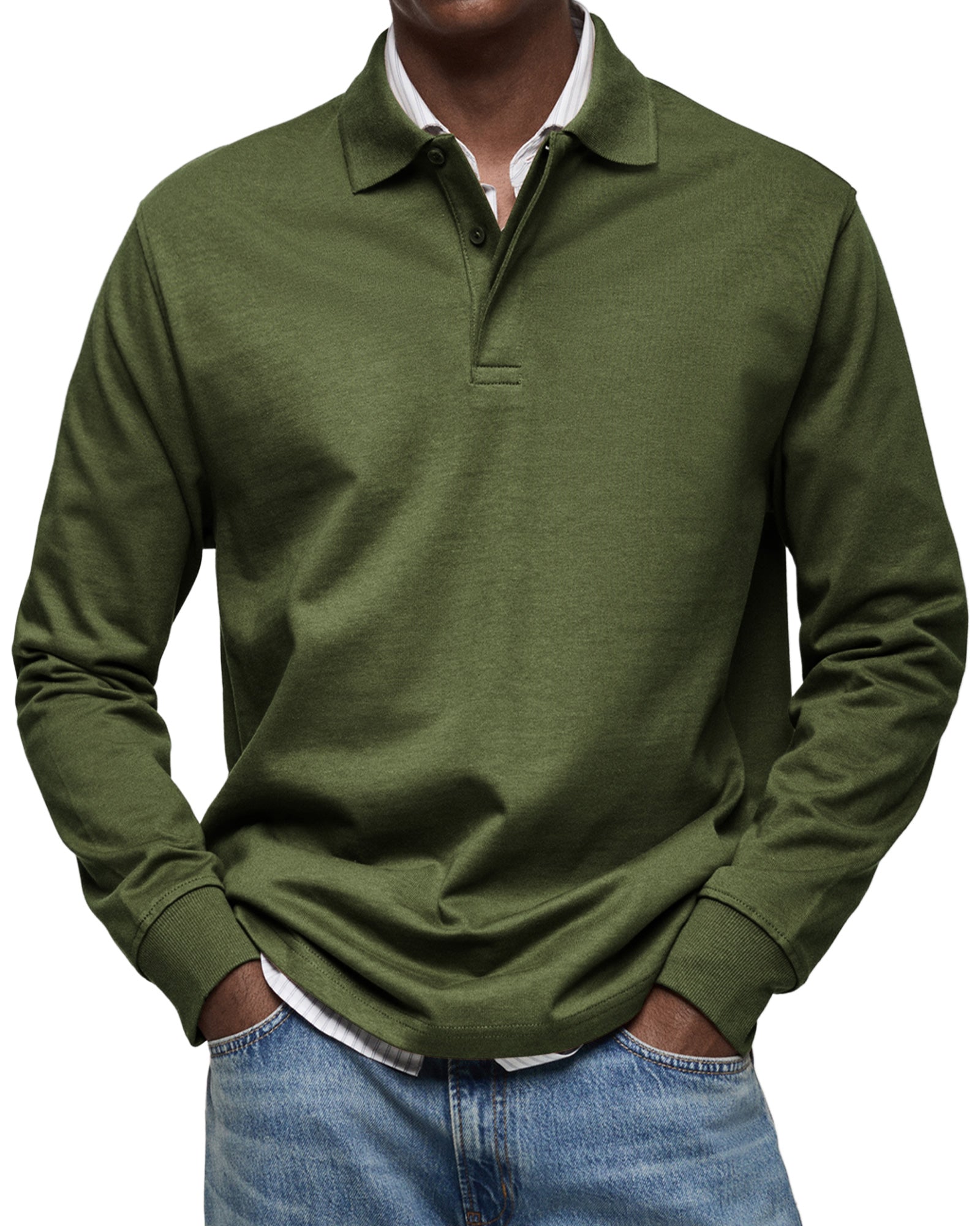 BERGMODE | LUXUS-POLOSHIRT MIT LANGEN ÄRMELN