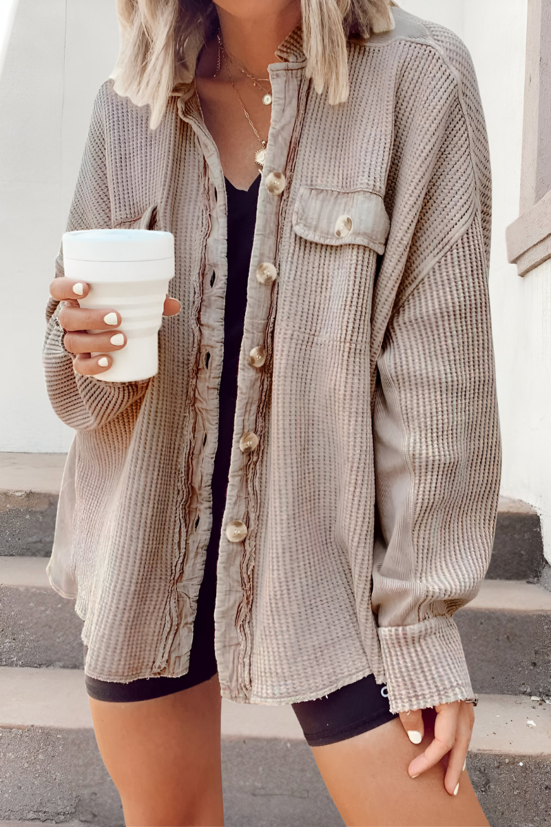Mila - Weicher Strick-Cardigan mit Waffelmuster