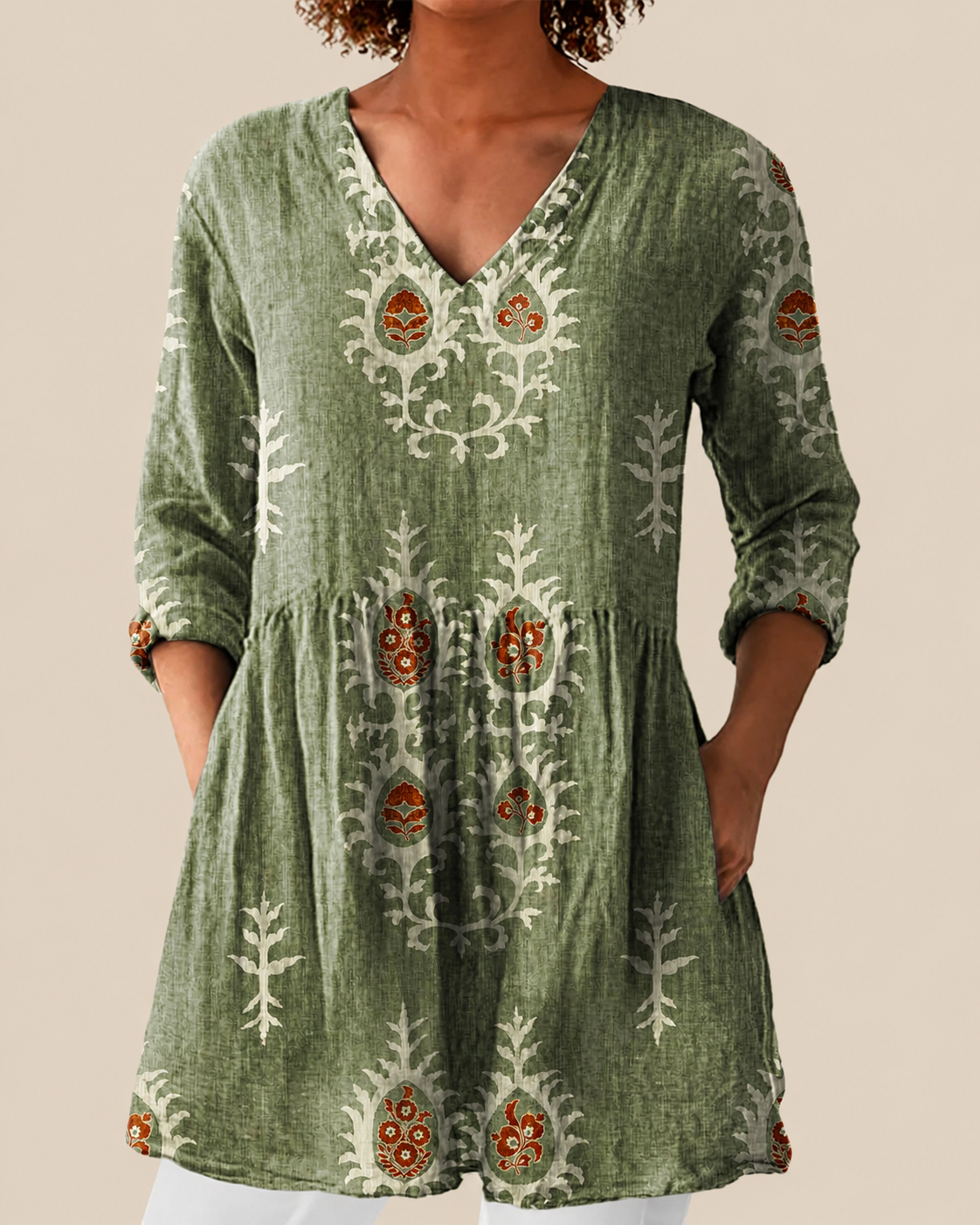 Blair | Lange Bluse mit ausdrucksstarkem Muster