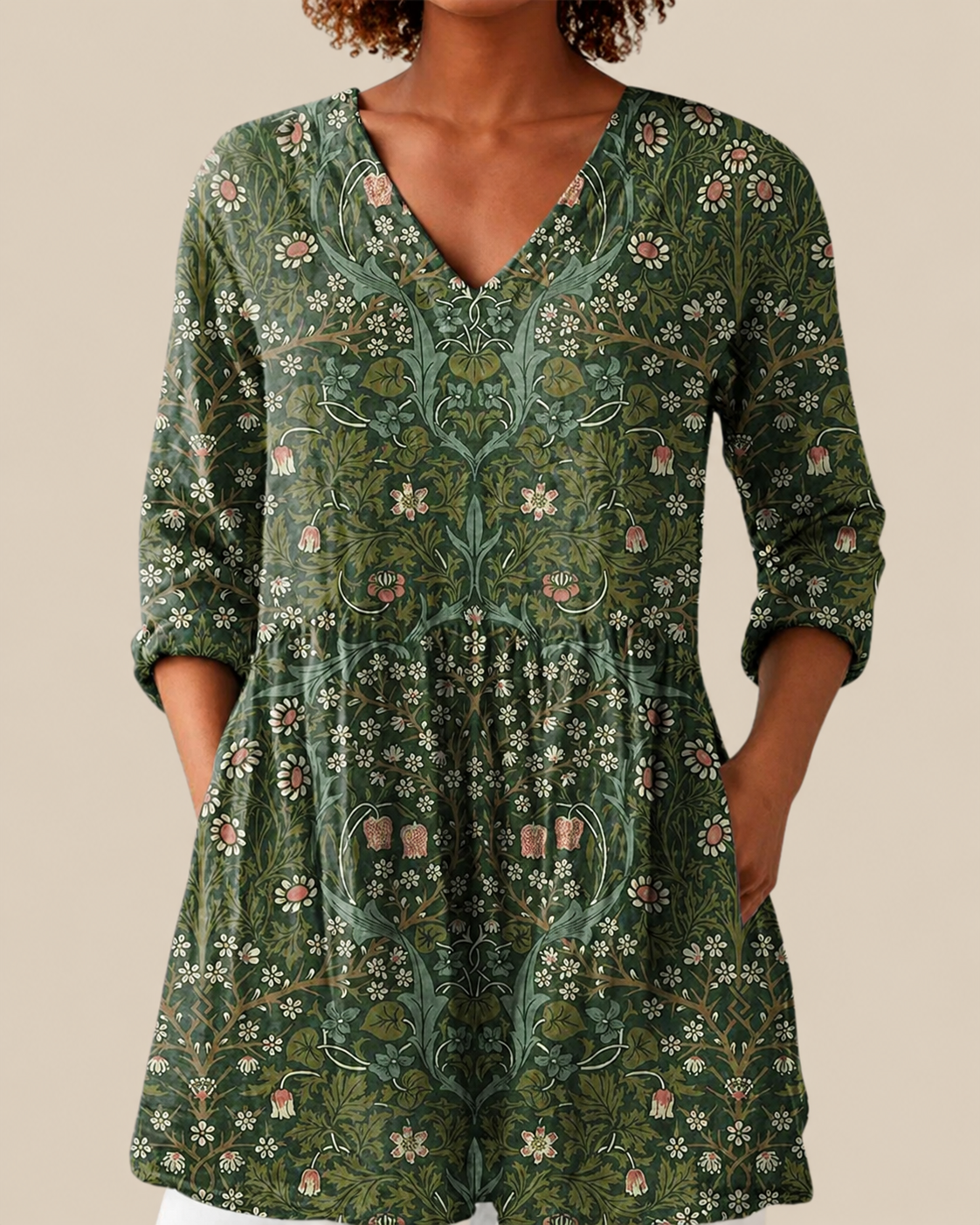 Skye | Lange Bluse mit ausdrucksstarkem Muster