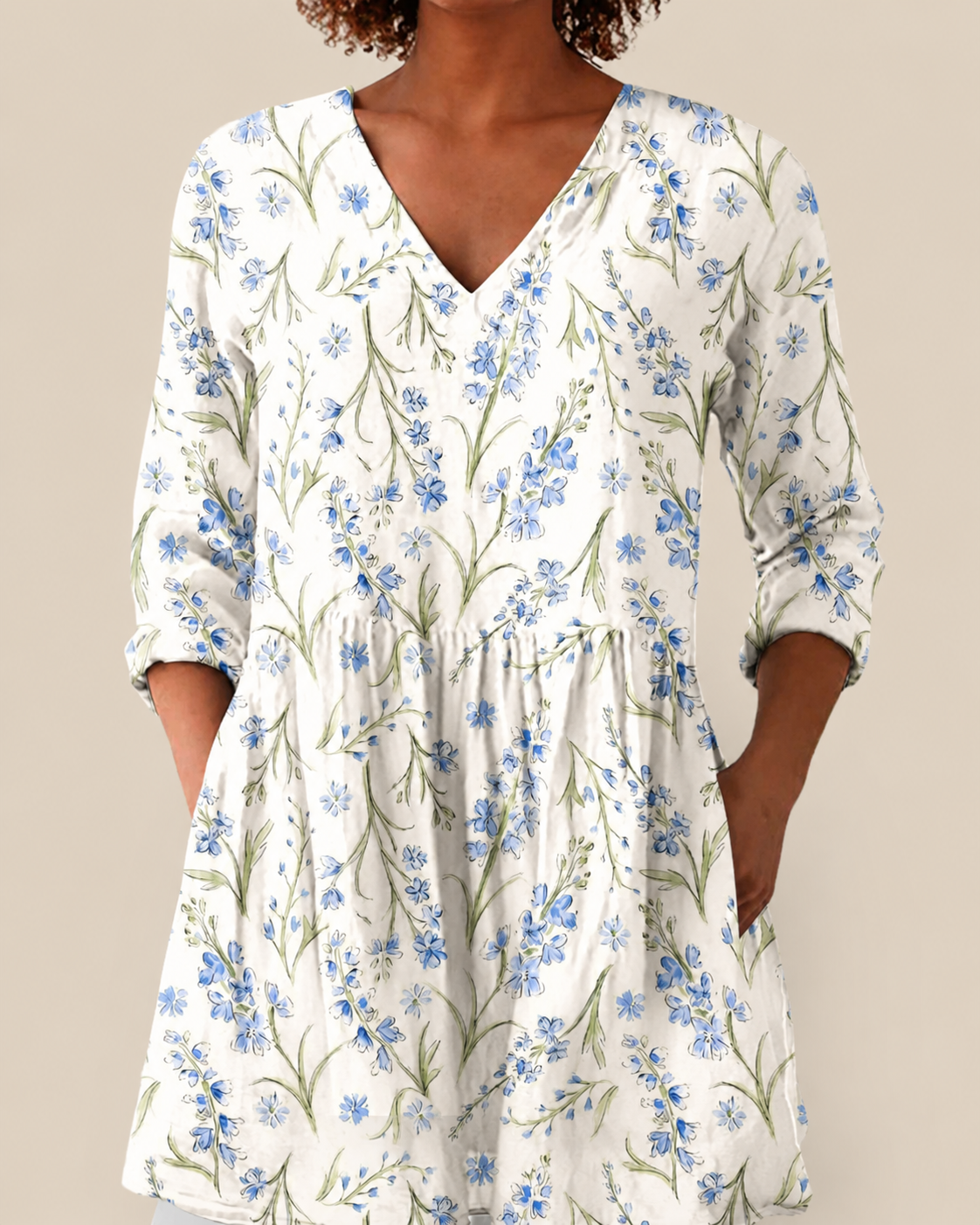 Brielle | Lange Bluse mit ausdrucksstarkem Muster