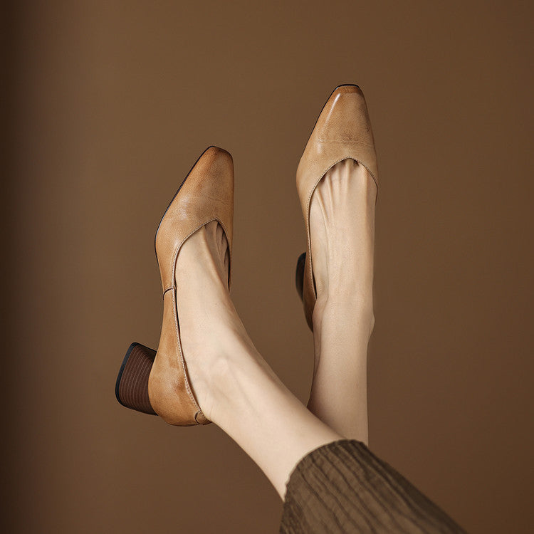 Zila Echtes Leder Absatzschuhe