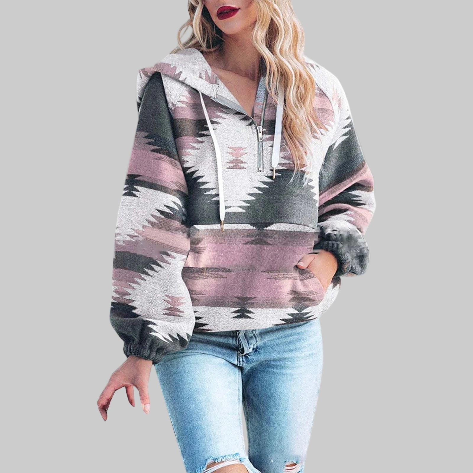 SAKU™ - Bequemer Oversized Zip-Up Hoodie mit langen Ärmeln