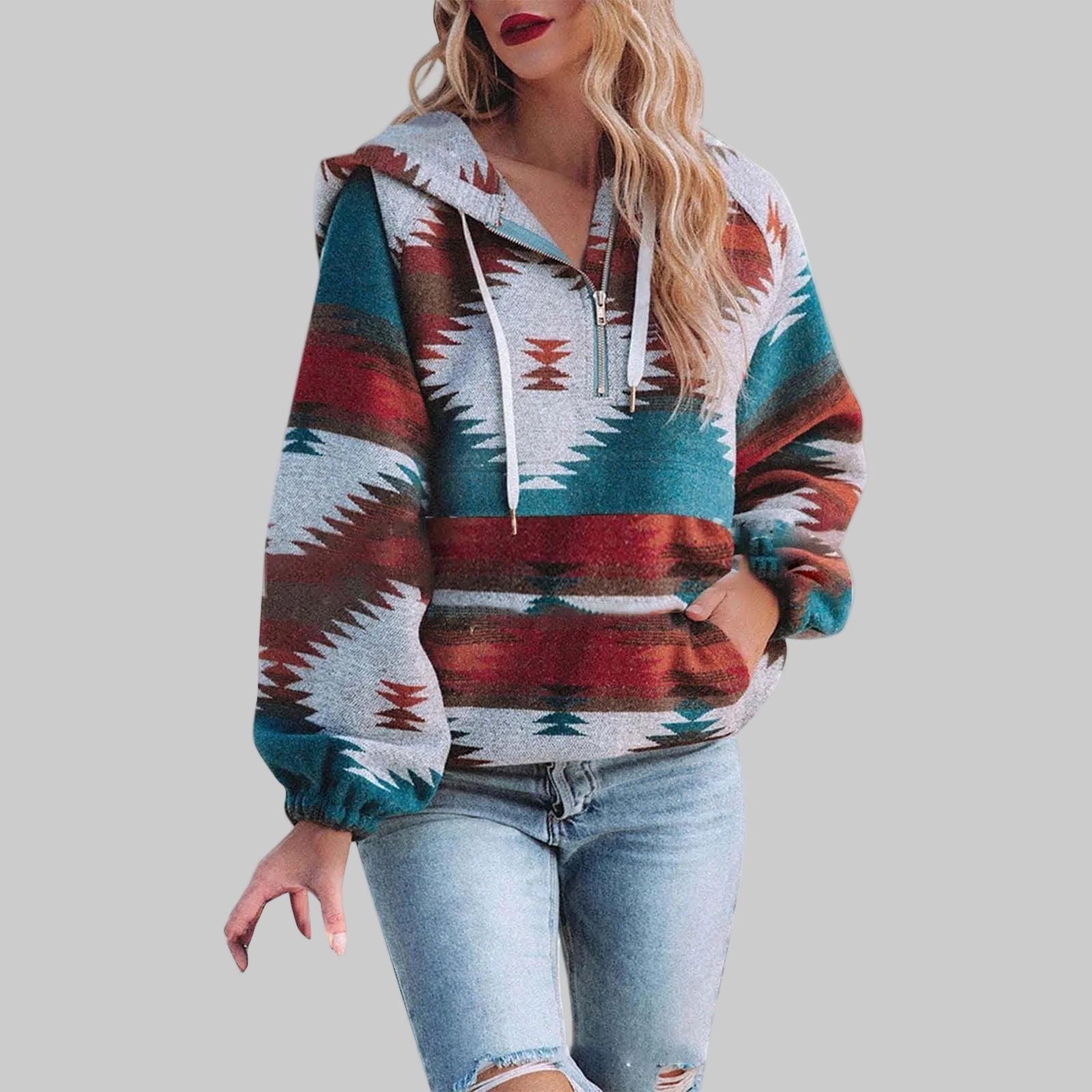 SAKU™ - Bequemer Oversized Zip-Up Hoodie mit langen Ärmeln