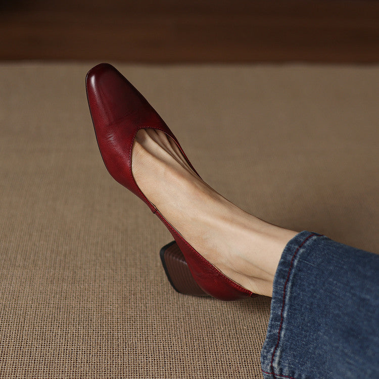 Zila Echtes Leder Absatzschuhe