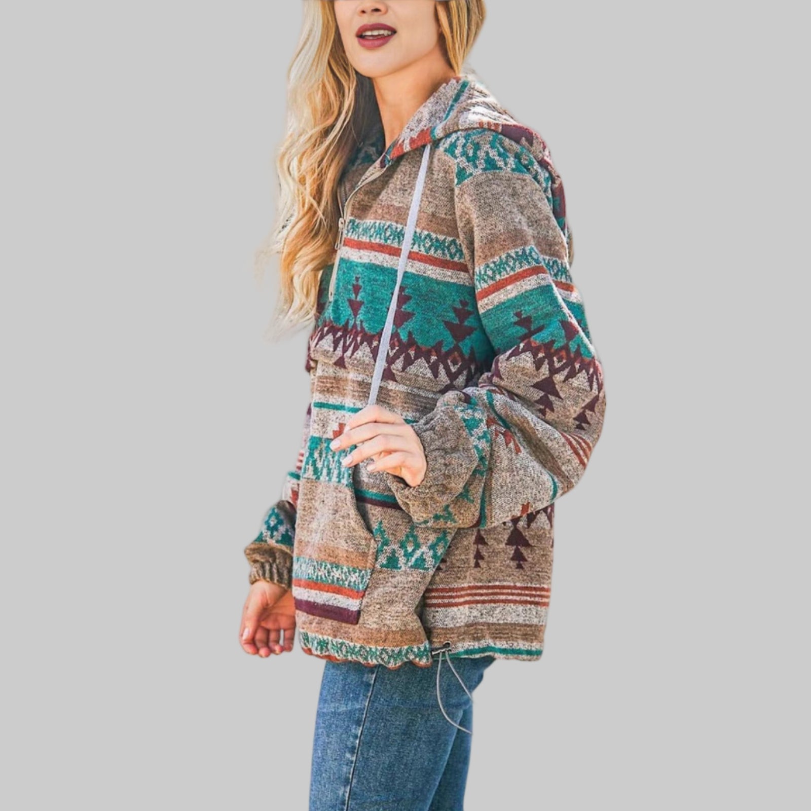 SAKU™ - Bequemer Oversized Zip-Up Hoodie mit langen Ärmeln