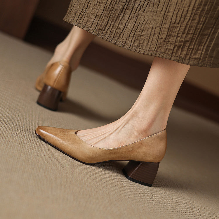 Zila Echtes Leder Absatzschuhe