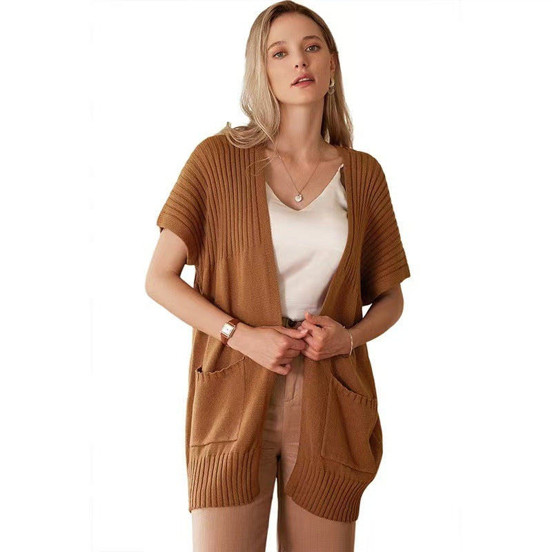 CASSAVA™ - Leichter Strickcardigan mit offenem Vorderteil