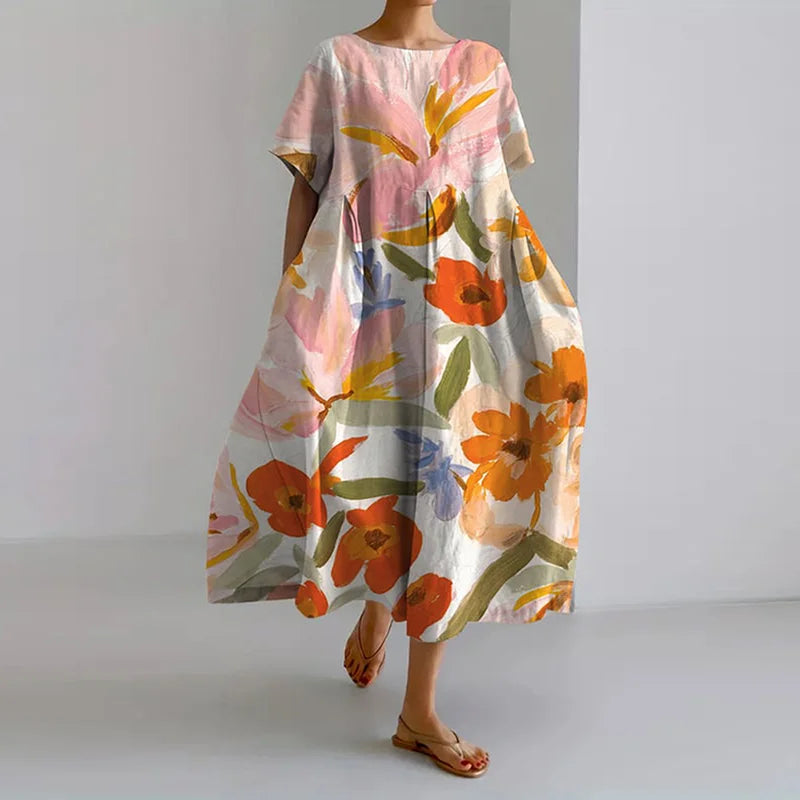 VALENTINA | Sommerkleid mit floralem Design und schmeichelhaftem Schnitt